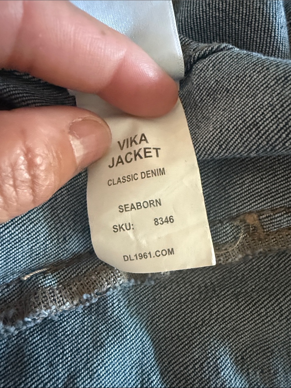 Blue Denim Jacket with Gold Buttons DL1961 size small - Picture 6 of 6